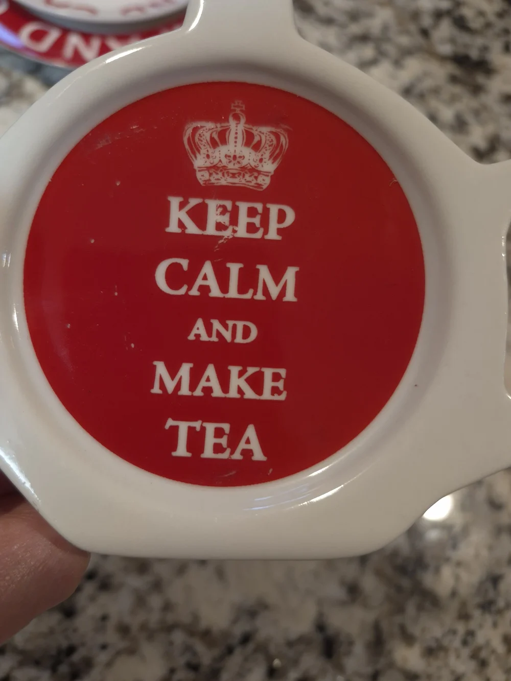 Creative Tops Ltd. Keep Calm Red and White Tea Set - Teapot, Cups, Saucers